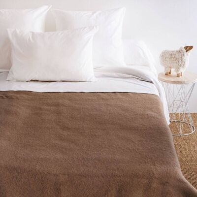 TOISON D'OR Couverture 100% laine Woolmark 500g Volta Chamois/Blanchi 240 x 260 cm - Publicité TOISON D'OR Couverture 100% laine Woolmark 500g Volta Chamois/Blanchi 240 x 260 cm - Publicité