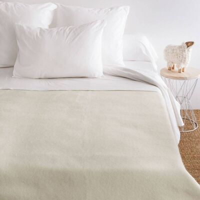 TOISON D'OR Couverture 100% laine Woolmark 500g Volta Naturel 240 x 260 cm - Publicité TOISON D'OR Couverture 100% laine Woolmark 500g Volta Naturel 240 x 260 cm - Publicité