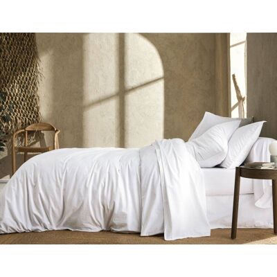 BLANC DES VOSGES Drap percale lavée Bohème Blanc 280 x 310 cm - Publicité BLANC DES VOSGES Drap percale lavée Bohème Blanc 280 x 310 cm - Publicité