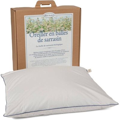MILLE OREILLERS Oreiller ferme en sarrasin biologique 60 x 60 cm - Publicité MILLE OREILLERS Oreiller ferme en sarrasin biologique 60 x 60 cm - Publicité