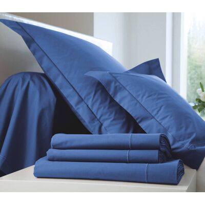 BLANC DES VOSGES Drap housse Percale Easy Bleu Royal 80 x 200 cm - Publicité BLANC DES VOSGES Drap housse Percale Easy Bleu Royal 80 x 200 cm - Publicité