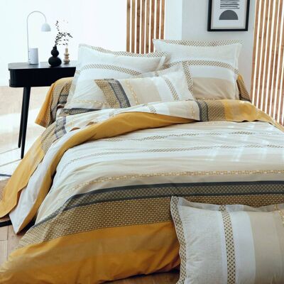 TRADILINGE Housse de couette percale Marlow Miel 260 x 240 cm - Publicité TRADILINGE Housse de couette percale Marlow Miel 260 x 240 cm - Publicité