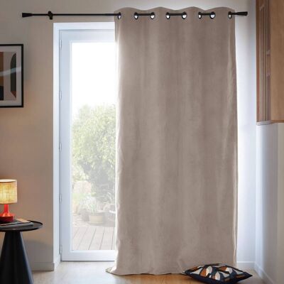 MOONDREAM Rideau velours 3 en 1 phonique thermique occultant Venise Taupe - Publicité MOONDREAM Rideau velours 3 en 1 phonique thermique occultant Venise Taupe - Publicité