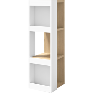 Bibliothèque TEMAHOME Ella Blanc et Chêne - 6 Étagères - Publicité Bibliothèque TEMAHOME Ella Blanc et Chêne - 6 Étagères - Publicité