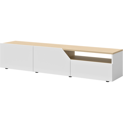 Meuble TV Verone - Design contemporain, Bois recyclé, 180cm - Publicité Meuble TV Verone - Design contemporain, Bois recyclé, 180cm - Publicité