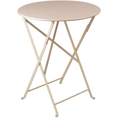 FERMOB Table Ronde Pliante Ø60 cm Bistro en Acier Muscade - Publicité FERMOB Table Ronde Pliante Ø60 cm Bistro en Acier Muscade - Publicité