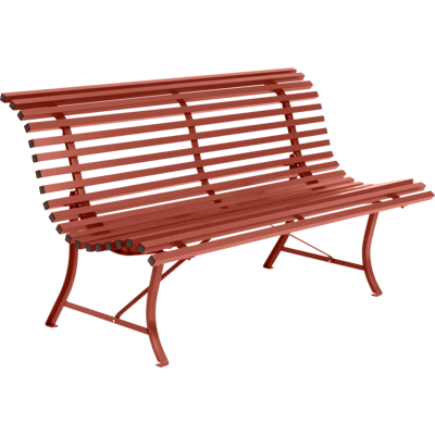 Fermob Louisiane Banc de jardin - Ocre rouge - 150 x 80 x 72 cm - Banc de jardin - Publicité Fermob Louisiane Banc de jardin - Ocre rouge - 150 x 80 x 72 cm - Banc de jardin - Publicité