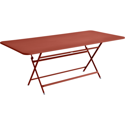 FERMOB Table Rectangulaire Pliante 190 x 90 cm Caractère en Acier Ocre Rouge - Publicité FERMOB Table Rectangulaire Pliante 190 x 90 cm Caractère en Acier Ocre Rouge - Publicité