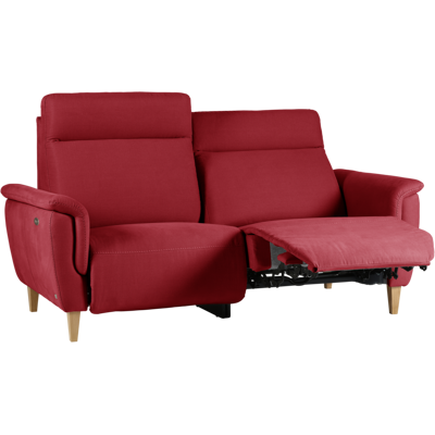 CAMIF Canapé relax electrique coton lin Bergen Cerise - Publicité CAMIF Canapé relax electrique coton lin Bergen Cerise - Publicité
