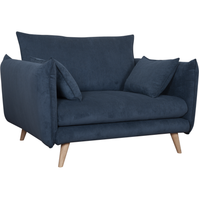 CAMIF Fauteuil XXL velours côtelé Orion Bleu Prusse - Publicité CAMIF Fauteuil XXL velours côtelé Orion Bleu Prusse - Publicité