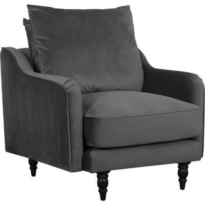 CAMIF Fauteuil velours Olie Gris - Publicité CAMIF Fauteuil velours Olie Gris - Publicité