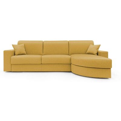 CAMIF Canapé d'angle convertible tissu déhoussable Aubin Moutarde - Publicité CAMIF Canapé d'angle convertible tissu déhoussable Aubin Moutarde - Publicité
