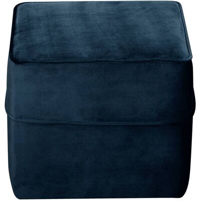 CAMIF Pouf carré velours Oscar Bleu - Publicité CAMIF Pouf carré velours Oscar Bleu - Publicité