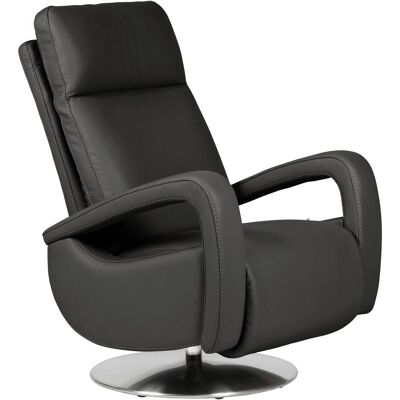CAMIF Fauteuil relax cuir Buxy Noir - Publicité CAMIF Fauteuil relax cuir Buxy Noir - Publicité