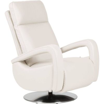 CAMIF Fauteuil relax cuir Buxy Blanc - Publicité CAMIF Fauteuil relax cuir Buxy Blanc - Publicité