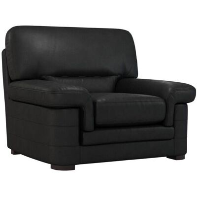 CAMIF Fauteuil cuir Melbourne Noir - Publicité CAMIF Fauteuil cuir Melbourne Noir - Publicité