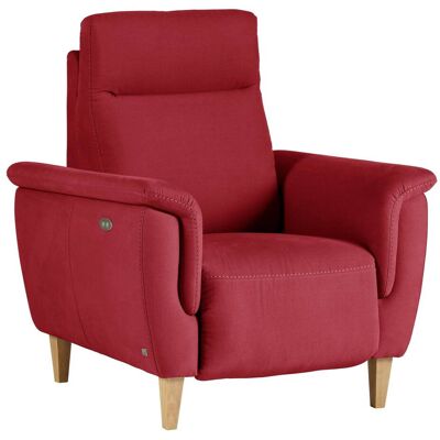 CAMIF Fauteuil relax electrique tissu coton lin Bergen Cerise - Publicité CAMIF Fauteuil relax electrique tissu coton lin Bergen Cerise - Publicité