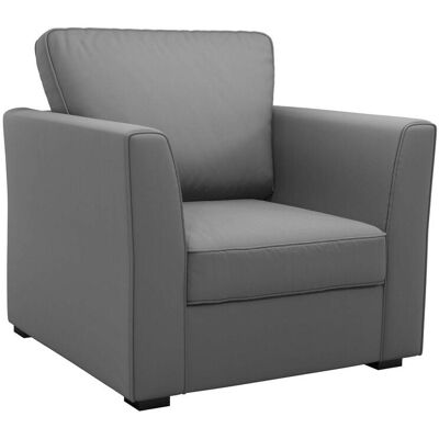 CAMIF Fauteuil tissu coton déhoussable Marbella Gris - Publicité CAMIF Fauteuil tissu coton déhoussable Marbella Gris - Publicité