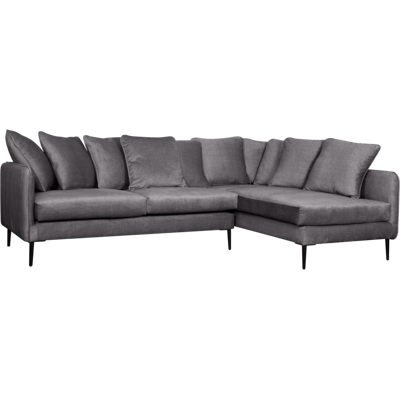 CAMIF Canapé d'angle velours Olympe Anthracite - Publicité CAMIF Canapé d'angle velours Olympe Anthracite - Publicité