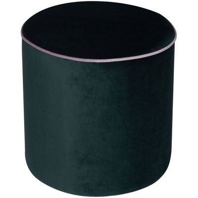 CAMIF Pouf rond tissu velours Léo Vert Forêt - Publicité CAMIF Pouf rond tissu velours Léo Vert Forêt - Publicité