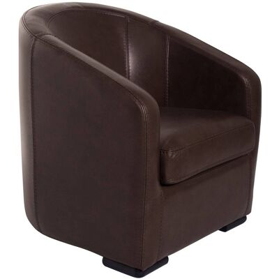 CAMIF Fauteuil cabriolet cuir Melbourne Moka - Publicité CAMIF Fauteuil cabriolet cuir Melbourne Moka - Publicité