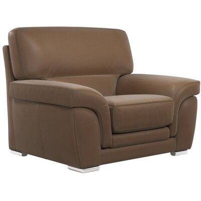 CAMIF Fauteuil cuir Vittoria Biscuit - Publicité CAMIF Fauteuil cuir Vittoria Biscuit - Publicité