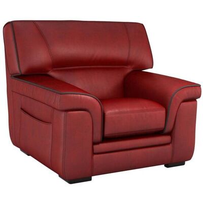 CAMIF Fauteuil cuir Valentina Rouge - Publicité CAMIF Fauteuil cuir Valentina Rouge - Publicité