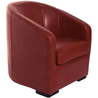 CAMIF Fauteuil cabriolet cuir Melbourne Rouge - Publicité CAMIF Fauteuil cabriolet cuir Melbourne Rouge - Publicité