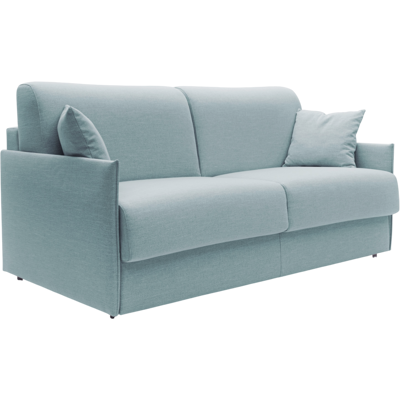 CAMIF Canapé convertible tissu recyclé déhoussable Arthur Bleu Ciel - Publicité CAMIF Canapé convertible tissu recyclé déhoussable Arthur Bleu Ciel - Publicité