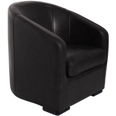 CAMIF Fauteuil cabriolet cuir Melbourne Noir - Publicité CAMIF Fauteuil cabriolet cuir Melbourne Noir - Publicité