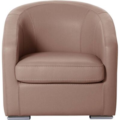 CAMIF Fauteuil cabriolet cuir Vittoria Biscuit - Publicité CAMIF Fauteuil cabriolet cuir Vittoria Biscuit - Publicité