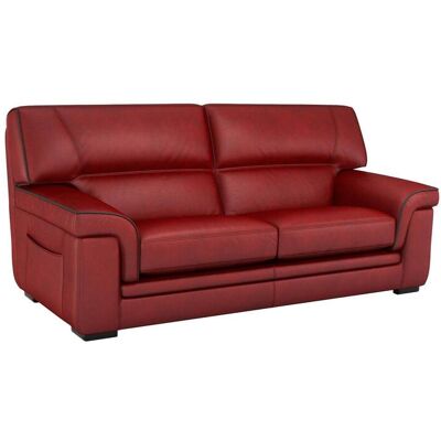 CAMIF Canapé cuir Valentina Rouge - Publicité CAMIF Canapé cuir Valentina Rouge - Publicité