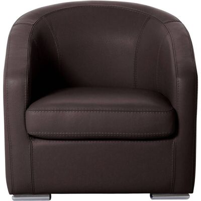 CAMIF Fauteuil cabriolet cuir Vittoria Coffee - Publicité CAMIF Fauteuil cabriolet cuir Vittoria Coffee - Publicité