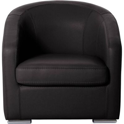 CAMIF Fauteuil cabriolet cuir Vittoria Noir - Publicité CAMIF Fauteuil cabriolet cuir Vittoria Noir - Publicité