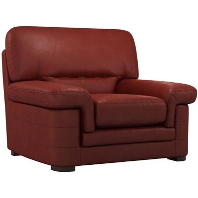 CAMIF Fauteuil cuir Melbourne Rouge - Publicité CAMIF Fauteuil cuir Melbourne Rouge - Publicité