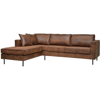 CAMIF Canapé d'angle microfibre aspect cuir vieilli Pittsburgh - Publicité CAMIF Canapé d'angle microfibre aspect cuir vieilli Pittsburgh - Publicité