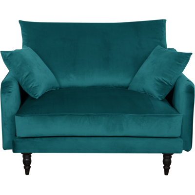 CAMIF Fauteuil XXL velours Olie Bleu paon - Publicité CAMIF Fauteuil XXL velours Olie Bleu paon - Publicité