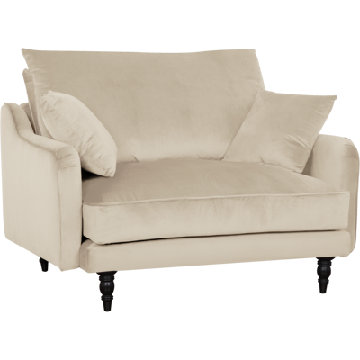CAMIF Fauteuil XXL velours Olie Ecru - Publicité CAMIF Fauteuil XXL velours Olie Ecru - Publicité