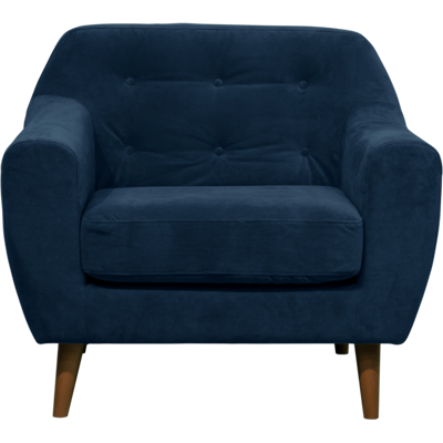 CAMIF Fauteuil velours Paimpol Bleu Nuit - Publicité CAMIF Fauteuil velours Paimpol Bleu Nuit - Publicité