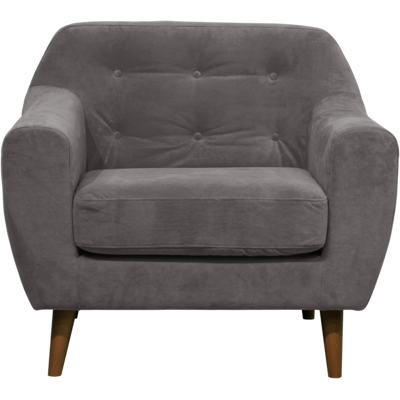 CAMIF Fauteuil velours Paimpol Gris Clair - Publicité CAMIF Fauteuil velours Paimpol Gris Clair - Publicité