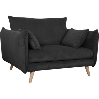 CAMIF Fauteuil XXL velours côtelé Orion Anthracite - Publicité CAMIF Fauteuil XXL velours côtelé Orion Anthracite - Publicité