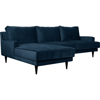 CAMIF Canapé d'angle tissu velours Oscar Bleu - Publicité CAMIF Canapé d'angle tissu velours Oscar Bleu - Publicité