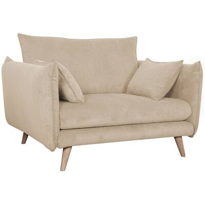 CAMIF Fauteuil XXL velours côtelé Orion Beige - Publicité CAMIF Fauteuil XXL velours côtelé Orion Beige - Publicité