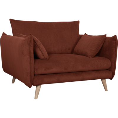 CAMIF Fauteuil XXL velours côtelé Orion Acajou - Publicité CAMIF Fauteuil XXL velours côtelé Orion Acajou - Publicité