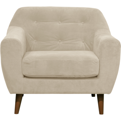 CAMIF Fauteuil velours Paimpol Crème - Publicité CAMIF Fauteuil velours Paimpol Crème - Publicité