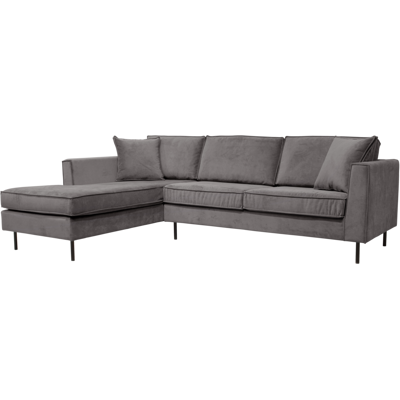 CAMIF Canapé d'angle velours Pietra Gris Clair - Publicité CAMIF Canapé d'angle velours Pietra Gris Clair - Publicité