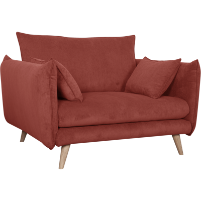 CAMIF Fauteuil XXL velours côtelé Orion Framboise - Publicité CAMIF Fauteuil XXL velours côtelé Orion Framboise - Publicité