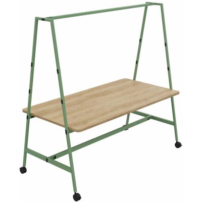 BURONOMIC Table de travail collaborative mobile Alto Vert Amande Largeur 180 cm - Publicité BURONOMIC Table de travail collaborative mobile Alto Vert Amande Largeur 180 cm - Publicité