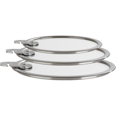 CRISTEL Lot de 3 couvercles plats 16/18/20 cm Strate Amovible - Publicité CRISTEL Lot de 3 couvercles plats 16/18/20 cm Strate Amovible - Publicité