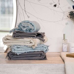 CLARYSSE Serviette de toilette lin Lise Anthracite - Publicité CLARYSSE Serviette de toilette lin Lise Anthracite - Publicité